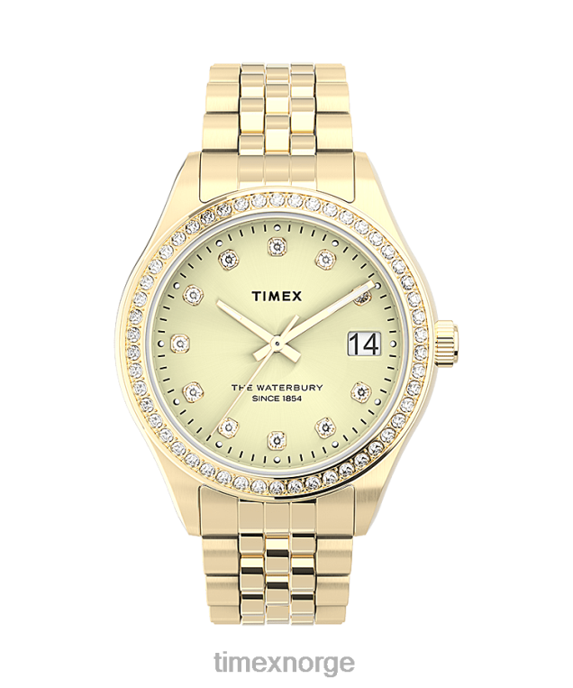 klokker | Timex waterbury tradisjonell 34 mm armbåndsur i rustfritt stål kvinner B84BR357 gull-tone - Image 1