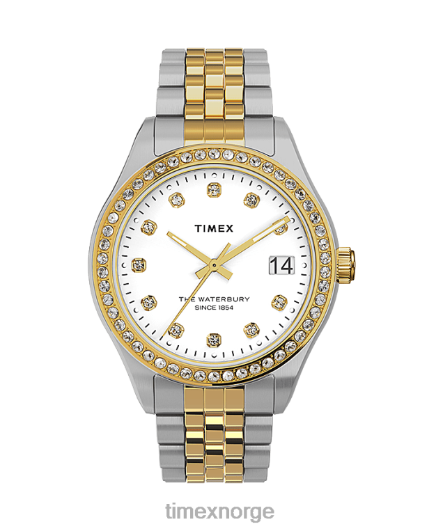 klokker | Timex waterbury tradisjonell 34 mm armbåndsur i rustfritt stål kvinner B84BR369 to-tone/sølv-tone - Image 1