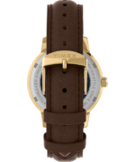 klokker | Timex x brooks brothers gulltone marlin automatisk 38mm lærreim og stoffremsett menn B84BR175 rustfritt stål/brun/kremfarget - Image 3