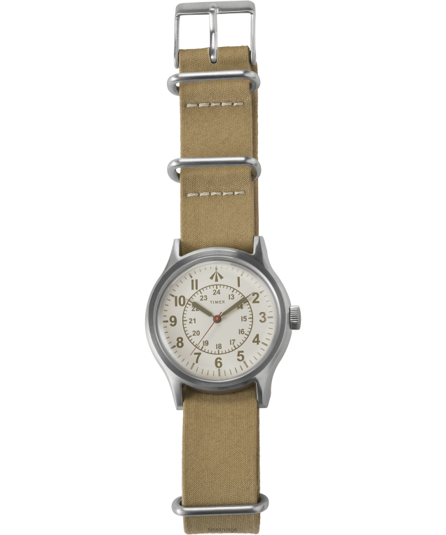 klokker | Timex x nigel cabourn klokkesett med 36 mm stoffrem menn B84BR37 tan - Image 6