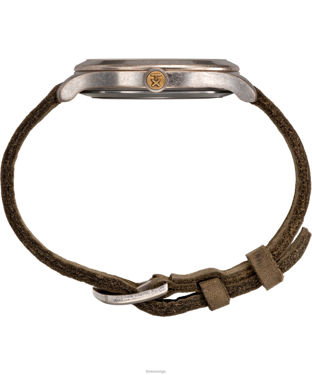 klokker | Timex x Slitt 41 mm klokke i lærreim menn B84BR293 rustfritt stål/brun - Image 2