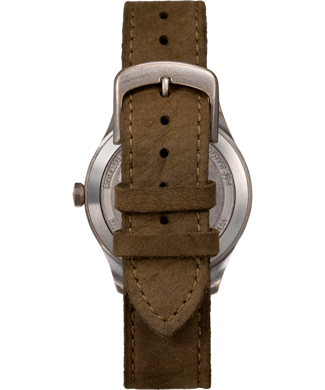 klokker | Timex x Slitt 41 mm klokke i lærreim menn B84BR293 rustfritt stål/brun - Image 3