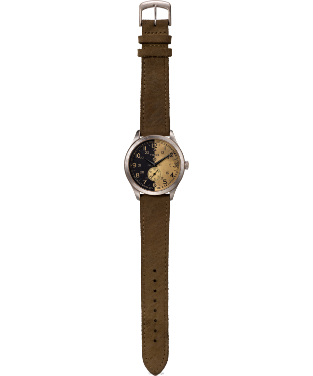 klokker | Timex x Slitt 41 mm klokke i lærreim menn B84BR293 rustfritt stål/brun - Image 5