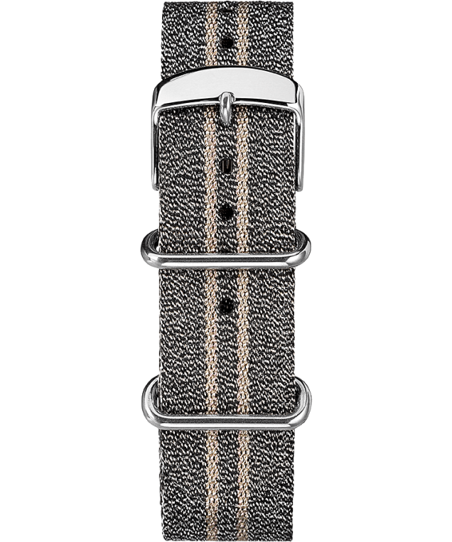stropper_timex_20_mm_metallisk_stripe_vevd_stoff_gjennomforingsstropp_unisex_b84br530_gra.png stropper | Timex 20 mm metallisk stripe vevd stoff-gjennomføringsstropp unisex B84BR530 grå - Image 1