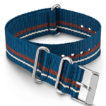 stropper | Timex 20 mm stoffslip-thru dobbeltlags stropp unisex B84BR509 blå
