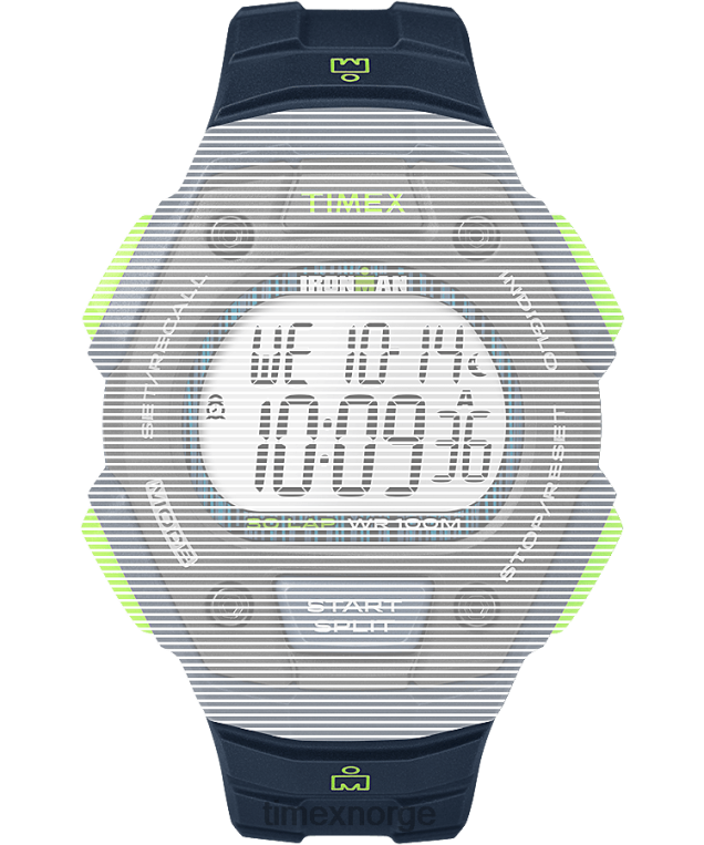 stropper | Timex erstatning 18 mm harpiksstropp for ironman classic 30 i full størrelse unisex B84BR629 blå - Image 1