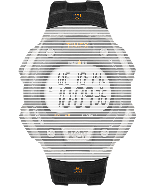 stropper | Timex erstatning 18 mm harpiksstropp for ironman classic 30 i full størrelse unisex B84BR669 svart - Image 1