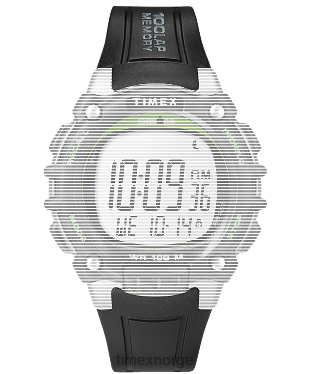 stropper | Timex erstatning 18mm resin rem klokke for ironman 100 lap modulær unisex B84BR554 svart - Image 1
