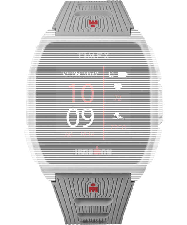 stropper | Timex erstatning 24mm silikonstropp for ironman r300 gps unisex B84BR565 grå - Image 1
