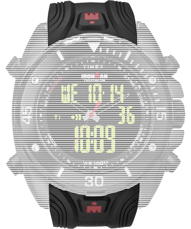 stropper | Timex erstatningsstropp for ironman classic dual tech 42 i full størrelse unisex B84BR702 svart - Image 1
