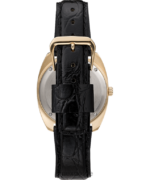 klokker | Q Timex 1975 nyutgivelse dags dato 38 mm lærreim klokke menn B84BR313 gull-tone/svart/champagne - Image 3