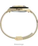 klokker | Q Timex 36 mm armbåndsur i rustfritt stål kvinner B84BR349 gull-tone/krem - Image 2