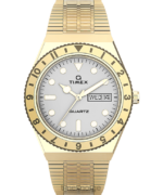 klokker | Q Timex 36 mm armbåndsur i rustfritt stål kvinner B84BR349 gull-tone/krem