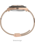 klokker | Q Timex 36 mm armbåndsur i rustfritt stål kvinner B84BR368 rosa-gull-tone/krem - Image 2