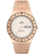 klokker | Q Timex 36 mm armbåndsur i rustfritt stål kvinner B84BR368 rosa-gull-tone/krem