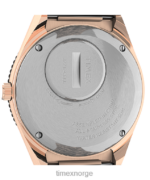 klokker | Q Timex 36 mm armbåndsur i rustfritt stål kvinner B84BR368 rosa-gull-tone/krem - Image 4