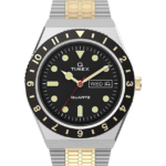klokker | Q Timex gjenutgi 38 mm armbåndsur i rustfritt stål menn B84BR306 rustfritt stål/tofarget/svart