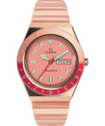 klokker | Q Timex malibu 36 mm ekspansjonsbåndklokke i rustfritt stål kvinner B84BR342 rosa-gull-tone/rosa