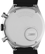 klokker | Q Timex tre tidssone kronograf 40mm syntetisk gummirem klokke menn B84BR64 rustfritt stål/svart/hvit - Image 4