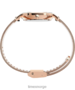 klokker | Timex 31 mm mesh-båndklokke i rustfritt stål kvinner B84BR362 rosa-gull-tone/rosa - Image 2