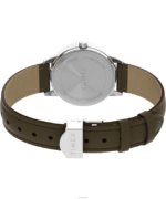 klokker | Timex easy reader 30mm engangs justerbar lærremsklokke kvinner B84BR396 sølv-tone/brun/krem - Image 5