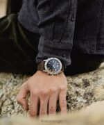 klokker | Timex ekspedisjon nord tidevann-temp-kompass 43 mm miljøvennlig klokke i lærreim menn B84BR203 rustfritt stål/brun/svart - Image 4