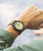 klokker | Timex ekspedisjon nord tidevann-temp-kompass 43 mm miljøvennlig klokke i lærreim menn B84BR235 svart/naturlig - Image 3