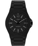 klokker | Timex essex avenue tynn 40 mm armbåndsur i rustfritt stål menn B84BR173 svart
