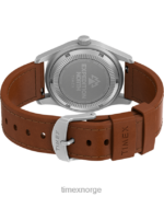 klokker | Timex expedition north field post mekanisk 38mm miljøvennlig klokke i lærreim menn B84BR34 rustfritt stål/brun/blå - Image 5