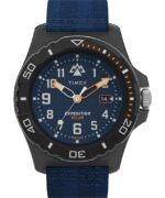 klokker | Timex expedition north freedive ocean 46mm resirkulert stoffremklokke menn B84BR119 grå/blå