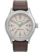 klokker | Timex expedition north sierra 40mm lærremsklokke menn B84BR188 rustfritt stål/brun/kremfarget