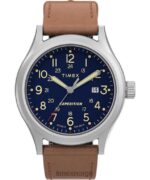 klokker | Timex expedition north sierra 40mm lærremsklokke menn B84BR213 rustfritt stål/blått