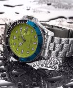 klokker | Timex Harbourside Coast 43mm armbåndsur i rustfritt stål menn B84BR133 rustfritt stål/grønn - Image 3