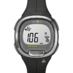 klokker | Timex ironman heartfit transit+ 33mm harpiksstropp aktivitet og pulsklokke kvinner B84BR402 svart/sølv-tone