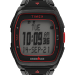 klokker | Timex ironman t300 klokke med silikonrem menn B84BR265 svart, rød