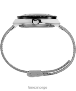 klokker | Timex m79 automatisk 40 mm armbåndsur i rustfritt stål menn B84BR48 rustfritt stål/svart/blått - Image 2