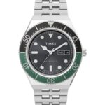 klokker | Timex m79 automatisk 40 mm armbåndsur i rustfritt stål menn B84BR49 rustfritt stål/grå