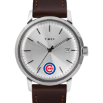 klokker | Timex marlin automatisk 40 mm lærremsklokke med chicago-unger menn B84BR295 rustfritt stål/brun/sølv-tone