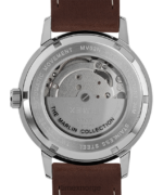 klokker | Timex marlin automatisk 40mm lærremsklokke menn B84BR56 brun/sølv-tone - Image 4