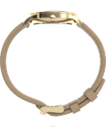 klokker | Timex moderne kjole 32mm lærreim klokke kvinner B84BR386 gull-tone/tan/hvit - Image 2