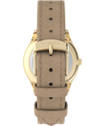 klokker | Timex moderne kjole 32mm lærreim klokke kvinner B84BR386 gull-tone/tan/hvit - Image 3