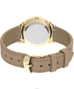 klokker | Timex moderne kjole 32mm lærreim klokke kvinner B84BR386 gull-tone/tan/hvit - Image 5