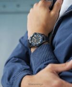 klokker | Timex navi xl automatisk 41mm lærremsklokke menn B84BR42 svart - Image 2
