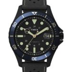 klokker | Timex navi xl automatisk 41mm lærremsklokke menn B84BR42 svart