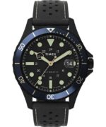 klokker | Timex navi xl automatisk 41mm lærremsklokke menn B84BR42 svart