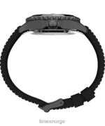 klokker | Timex navi xl automatisk 41mm syntetisk gummiremsklokke menn B84BR43 svart - Image 2