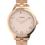 klokker | Timex peyton 36 mm armbåndsur i rustfritt stål kvinner B84BR339 rosa-gull-tone/rosa