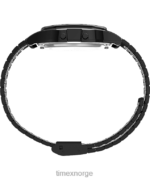 klokker | Timex t80 34mm armbåndsur i rustfritt stål menn B84BR157 svart - Image 2