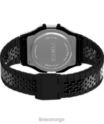 klokker | Timex t80 34mm armbåndsur i rustfritt stål menn B84BR157 svart - Image 4