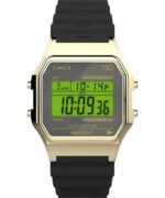 klokker | Timex t80 34mm harpiksremsklokke menn B84BR263 gull-tone/svart